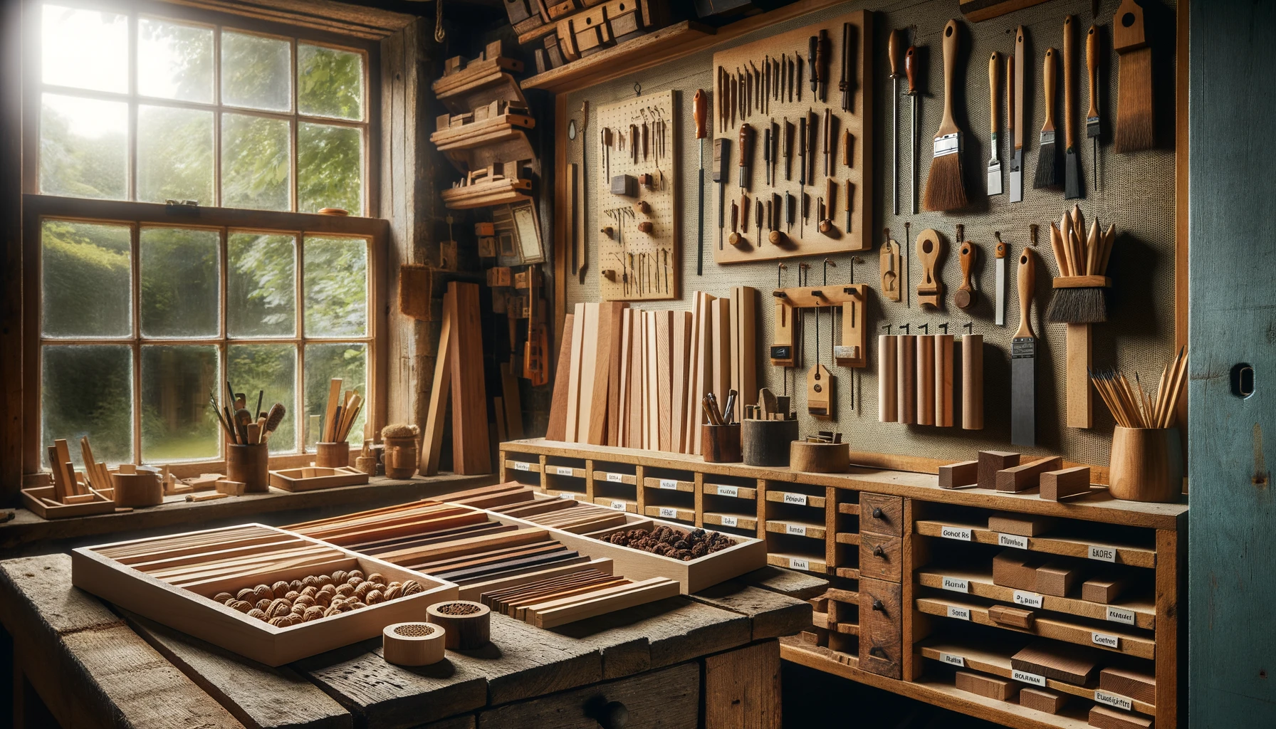 A cozy carpenters workshop